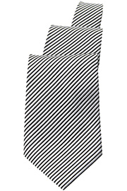 Silver/Black Striped Tie