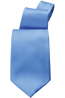 Solid Blue Tie - side view