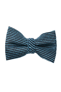 Bow Tie: Blue stripe - side view